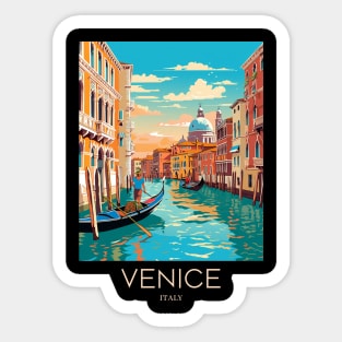 A Pop Art Travel Print of Venice - Italy Sticker